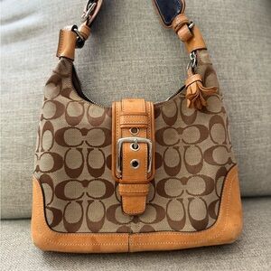 Coach Brown Signature Shoulder Bag